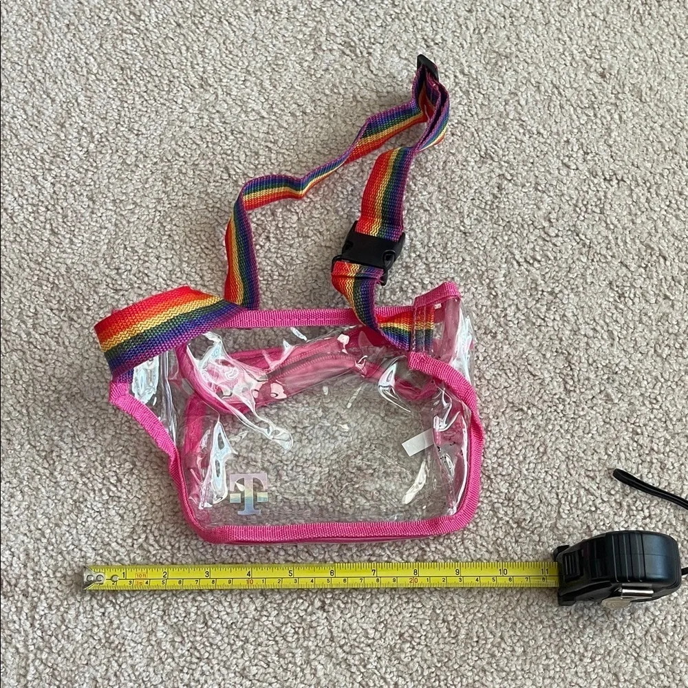 Pink and Rainbow Kids Clear Fanny Pack
